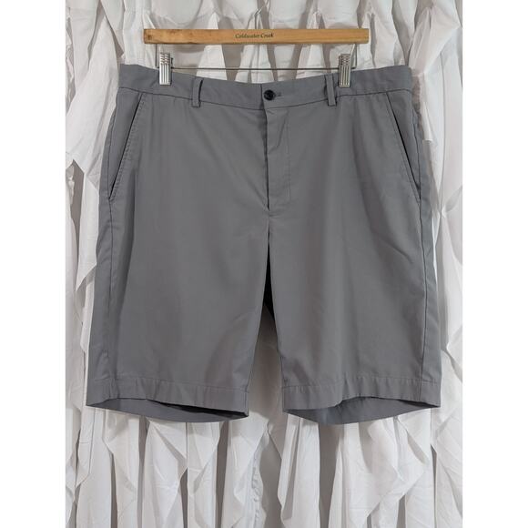 Greg Norman Everbest (Fit 39W 10L) Gray Flat Front Shorts (labeled 36W) - Picture 1 of 8